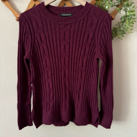 BANANA REPUBLIC | Maroon Long Sleeve Sweater NWT Size Medium - Picture 4 of 16
